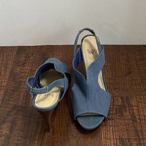 Blue Jean Sling back heels